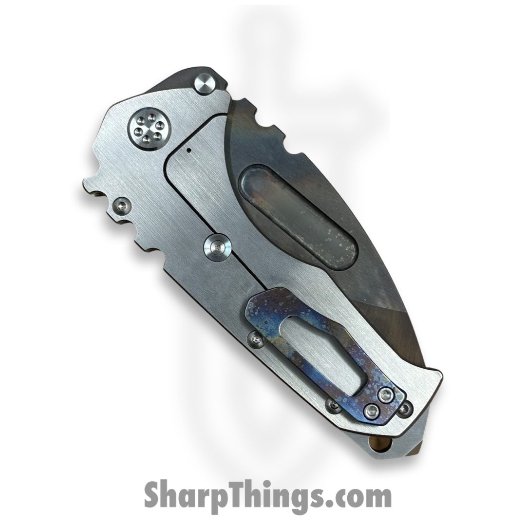 Medford Knife and Tool - MK0124VD-01TM-TSCF-BN - Prae "T" - Folding Knife - S45VN Vulcan Drop Point - Titanium - Silver - Image 4