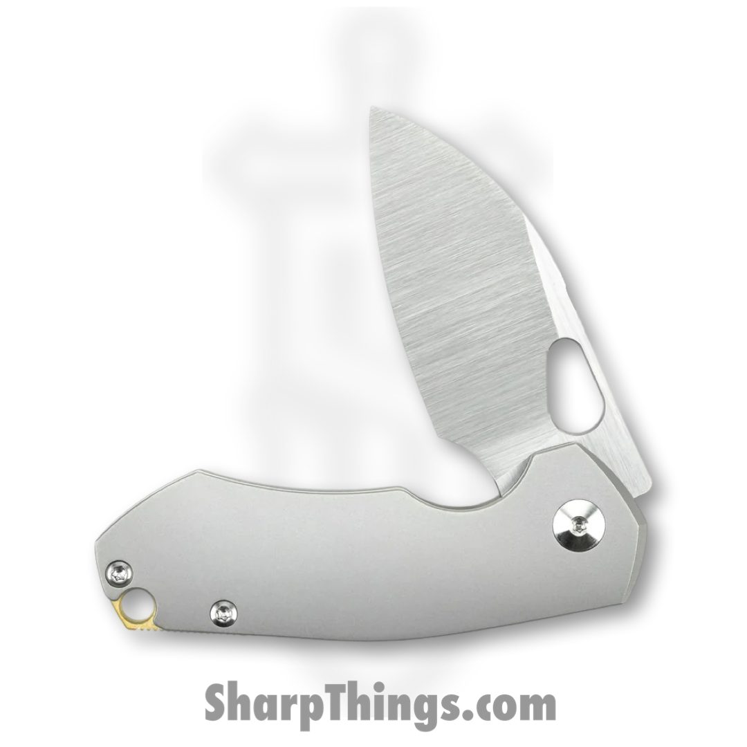 GiantMouse - RIV-TITANIUM - Ace Riv - Folding Knife - M390 Satin Drop Point - Titanium - Natural - Image 2