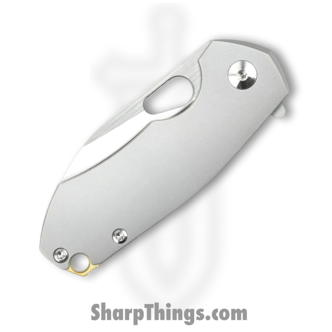 GiantMouse - RIV-TITANIUM - Ace Riv - Folding Knife - M390 Satin Drop Point - Titanium - Natural - Image 4