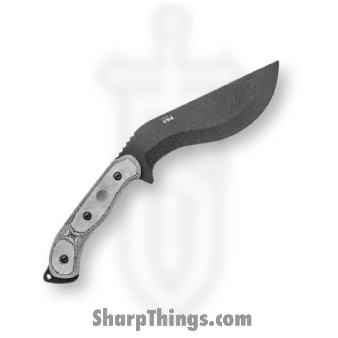Tops - TPBKUK01 - Bushcrafter Kukuri - Fixed Blade Knife - 1095 Coated - Linen Micarta - Black - Image 2