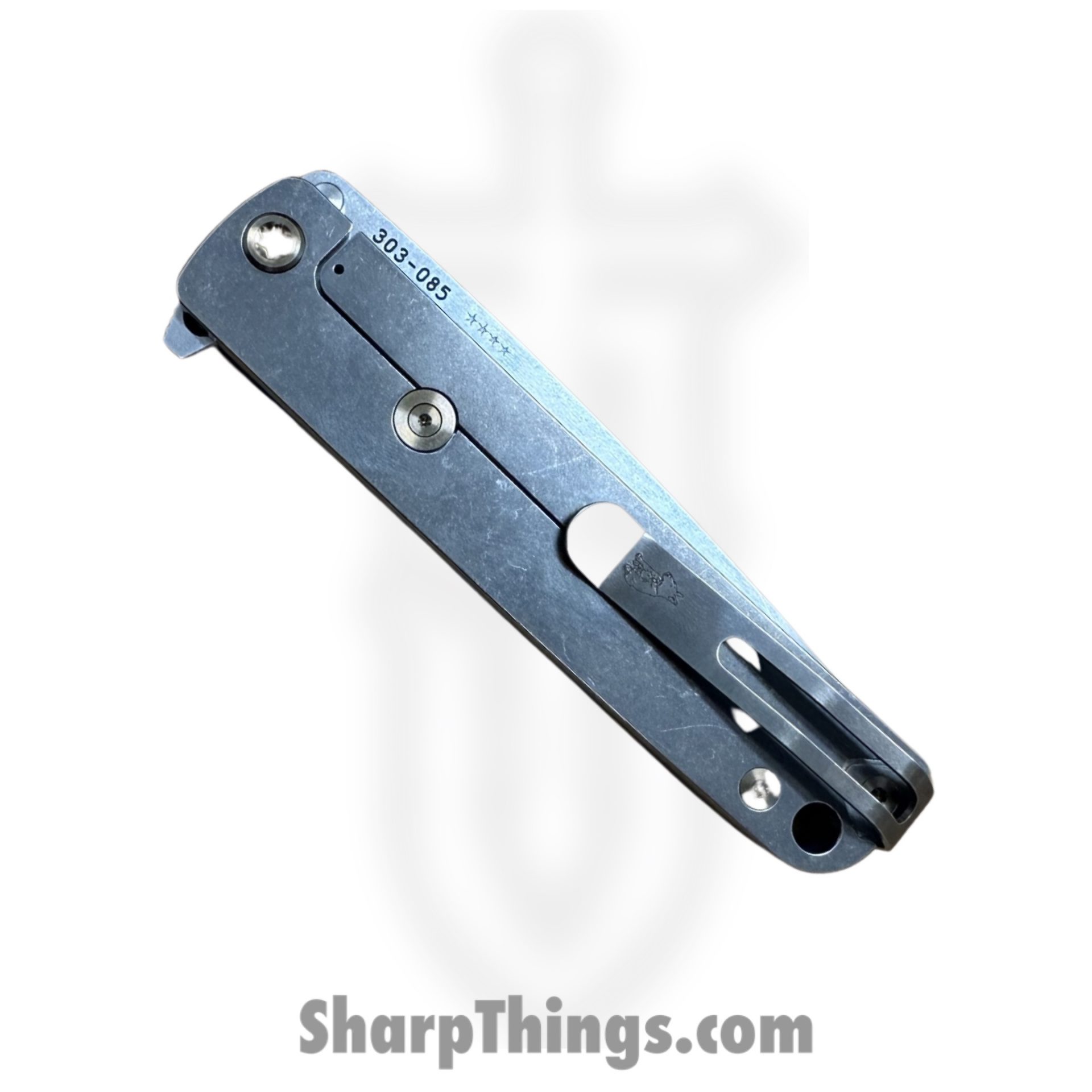 Medford Knife and Tool - MK2124TQ-44TM-T1C1-Q4 - M-48 - Folding Knife - S45VN Tumbled Magnus Edge Drop Point - Aluminum - Blue - Image 4