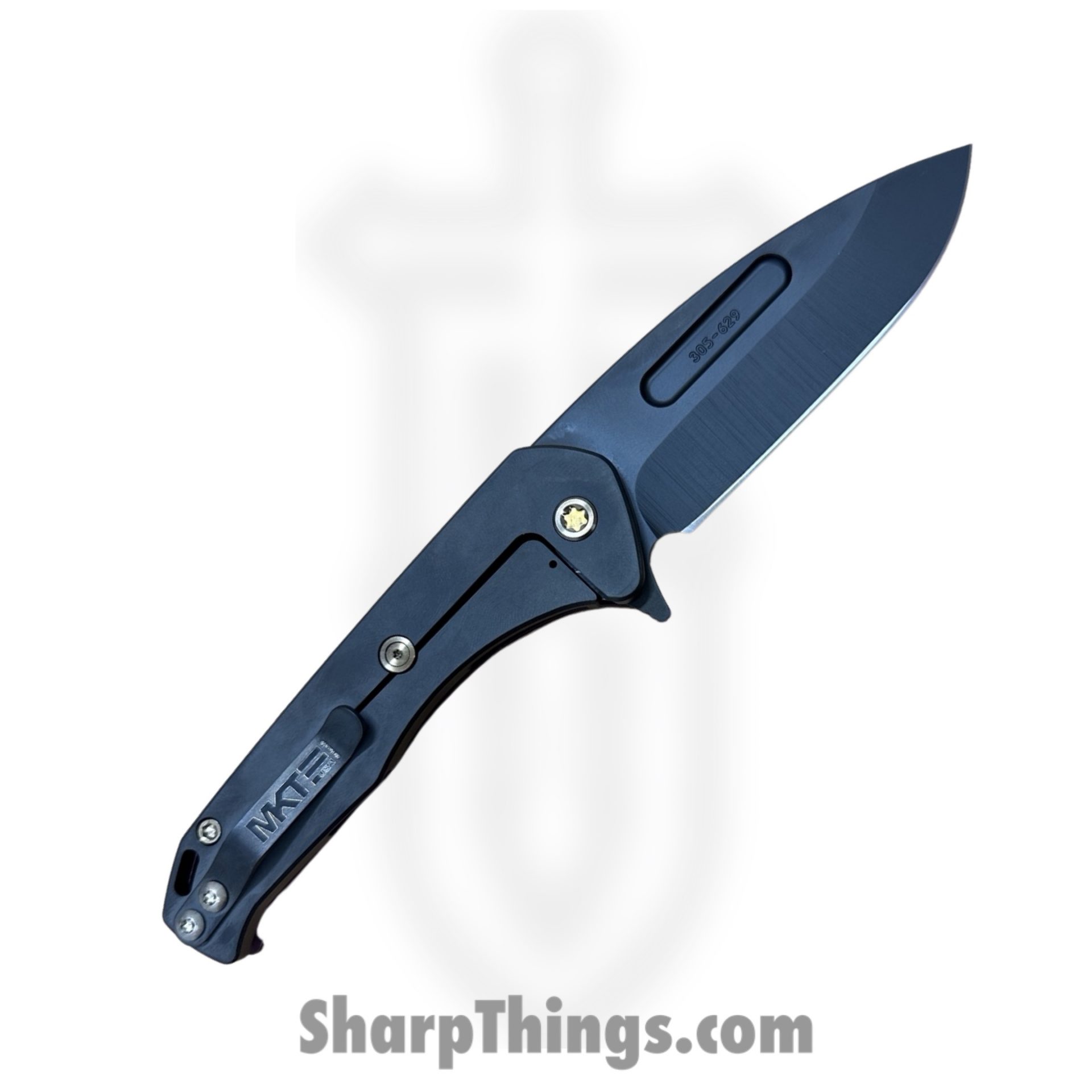 Medford Knife and Tool - MKFF2064PD-41PV-T1CP-Q4 - Swift FL Flipper - Folding Knife - S45VN Coated Drop Point - Titanium - Red - Image 2