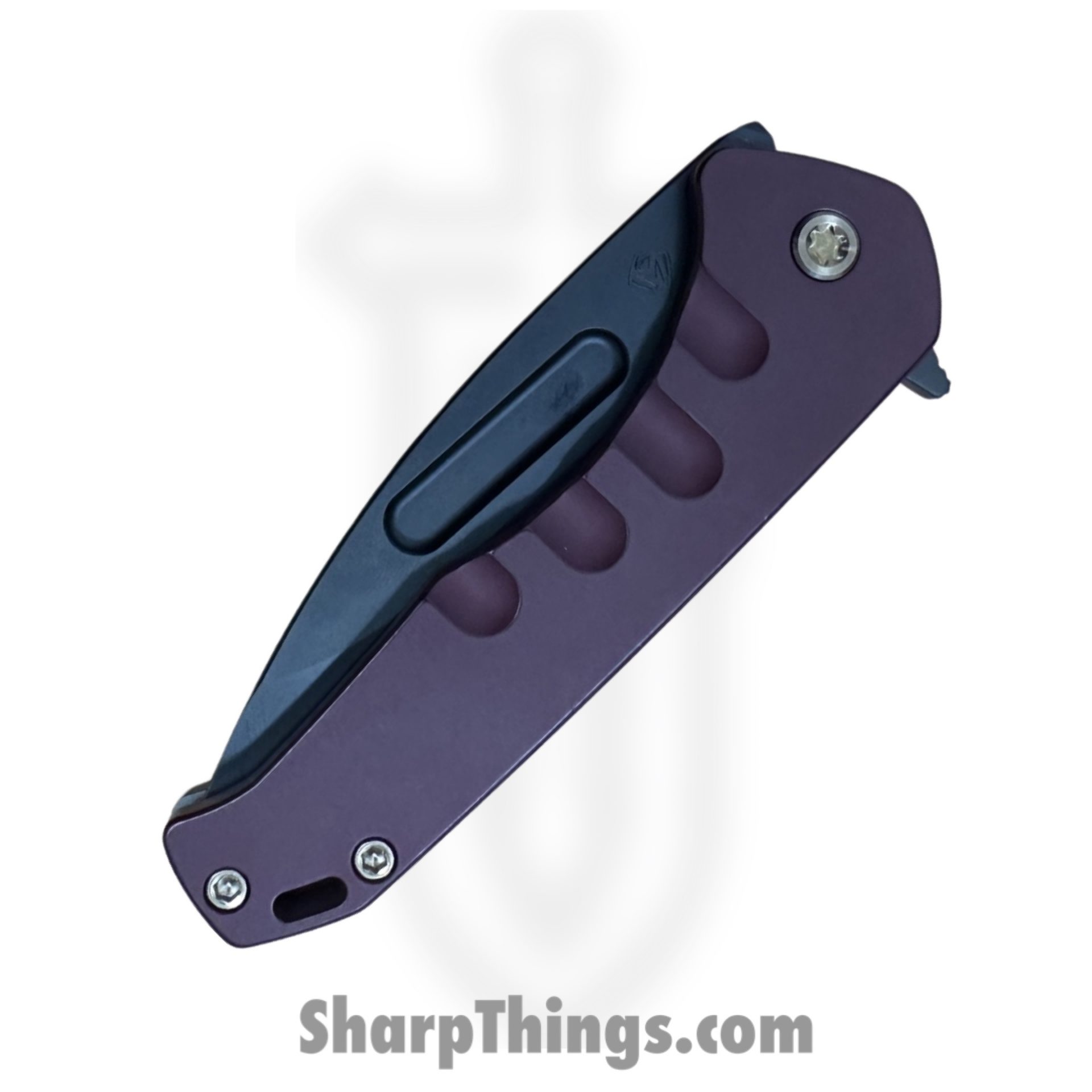 Medford Knife and Tool - MKFF2064PD-41PV-T1CP-Q4 - Swift FL Flipper - Folding Knife - S45VN Coated Drop Point - Titanium - Red - Image 3
