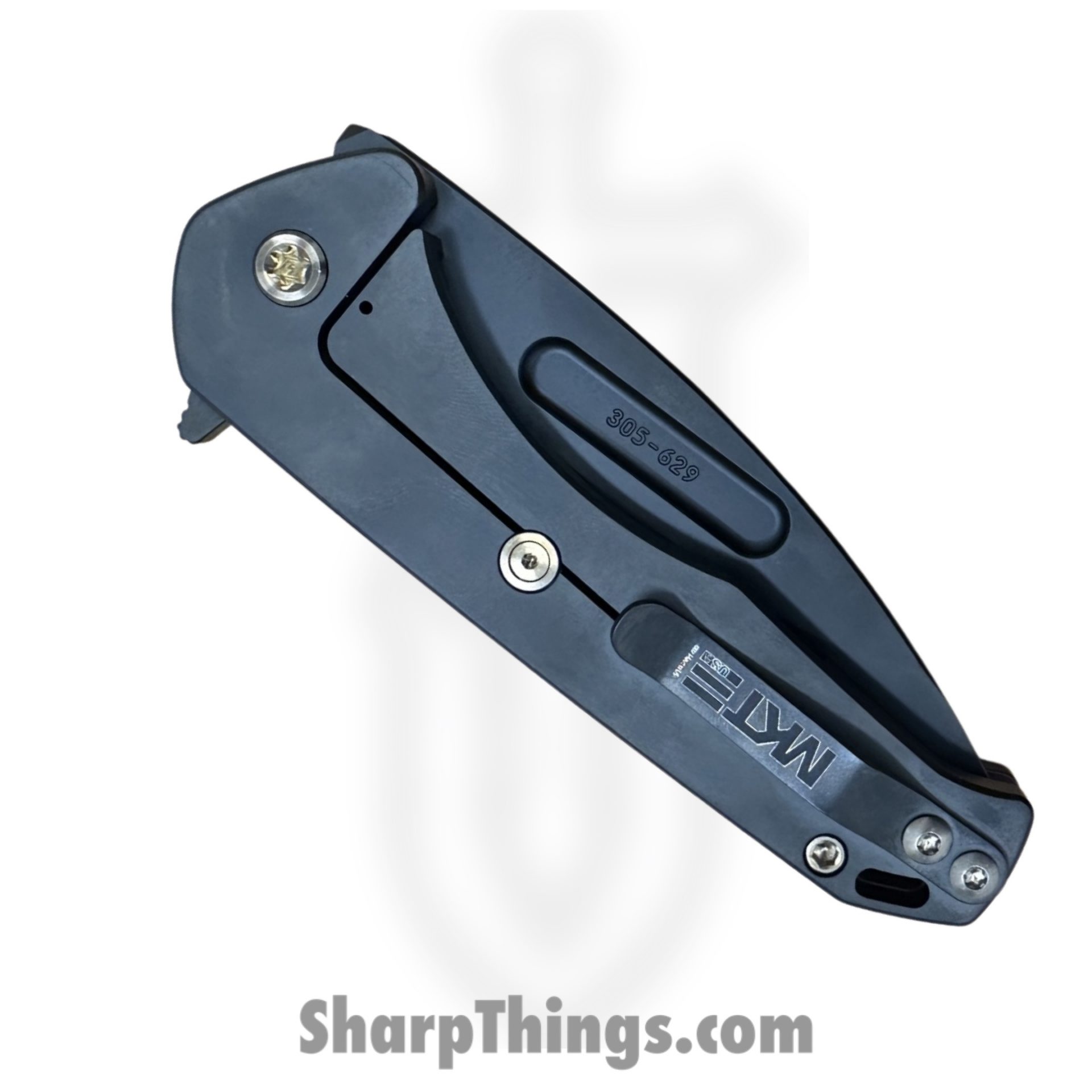 Medford Knife and Tool - MKFF2064PD-41PV-T1CP-Q4 - Swift FL Flipper - Folding Knife - S45VN Coated Drop Point - Titanium - Red - Image 4