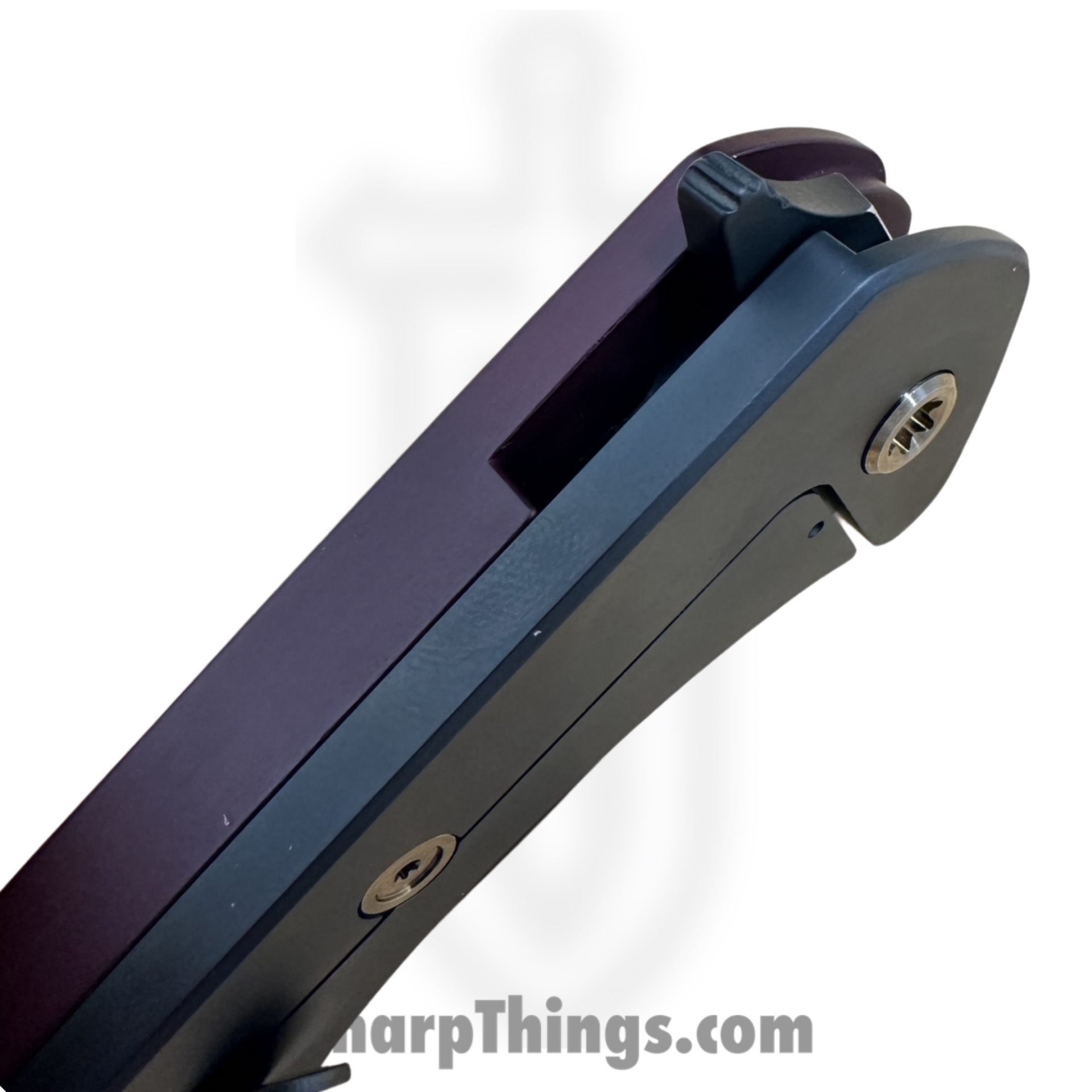 Medford Knife and Tool - MKFF2064PD-41PV-T1CP-Q4 - Swift FL Flipper - Folding Knife - S45VN Coated Drop Point - Titanium - Red - Image 5
