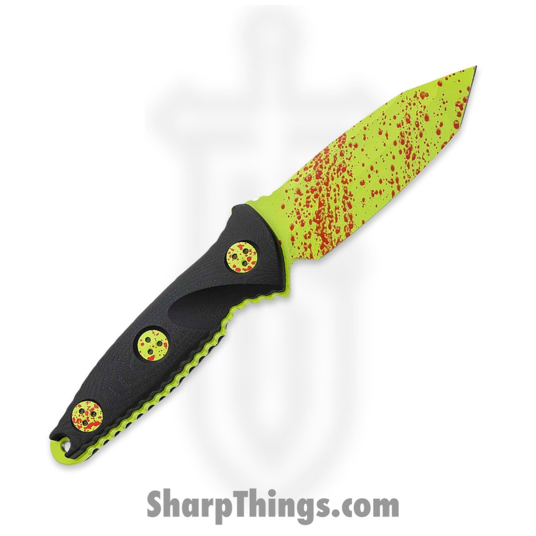 Microtech - 114M-1Z - Socom Alpha Mini - Fixed Blade Knife - Zombie Green Tanto - G 10 - Black Green - Image 2