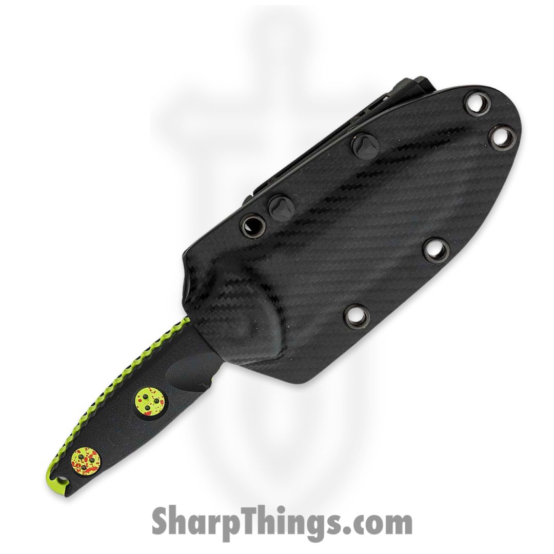 Microtech - 114M-1Z - Socom Alpha Mini - Fixed Blade Knife - Zombie Green Tanto - G 10 - Black Green - Image 3