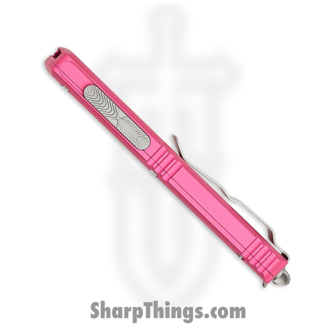 Microtech - 122-11PK - Ultratech - OTF Auto - Stonewash Dagger - 6061 T6 Aluminum - Pink - Image 5