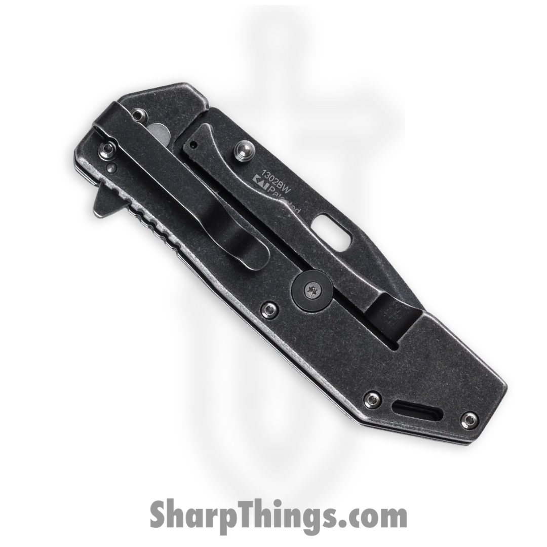 Kershaw - 1302BW - Lifter - Folding Knife - 4Cr14 BlackWash™ American Tanto with Recurve - Stainless Steel - BlackWash™ - Image 3