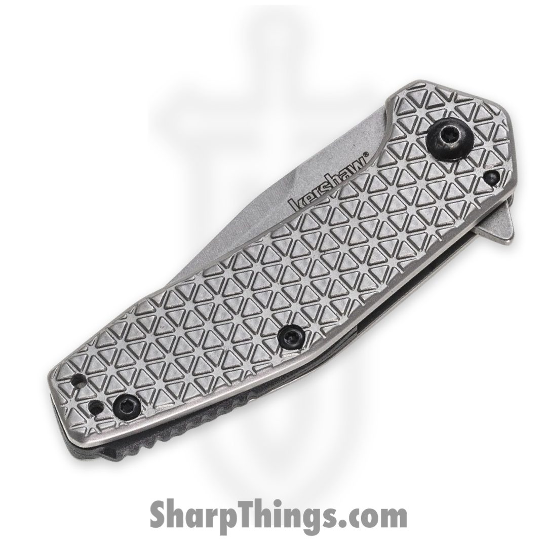 Kershaw - 1324 - Cathode - Folding Knife - 4Cr14 Stonewash American Tanto - Stainless Steel - Silver - Image 2