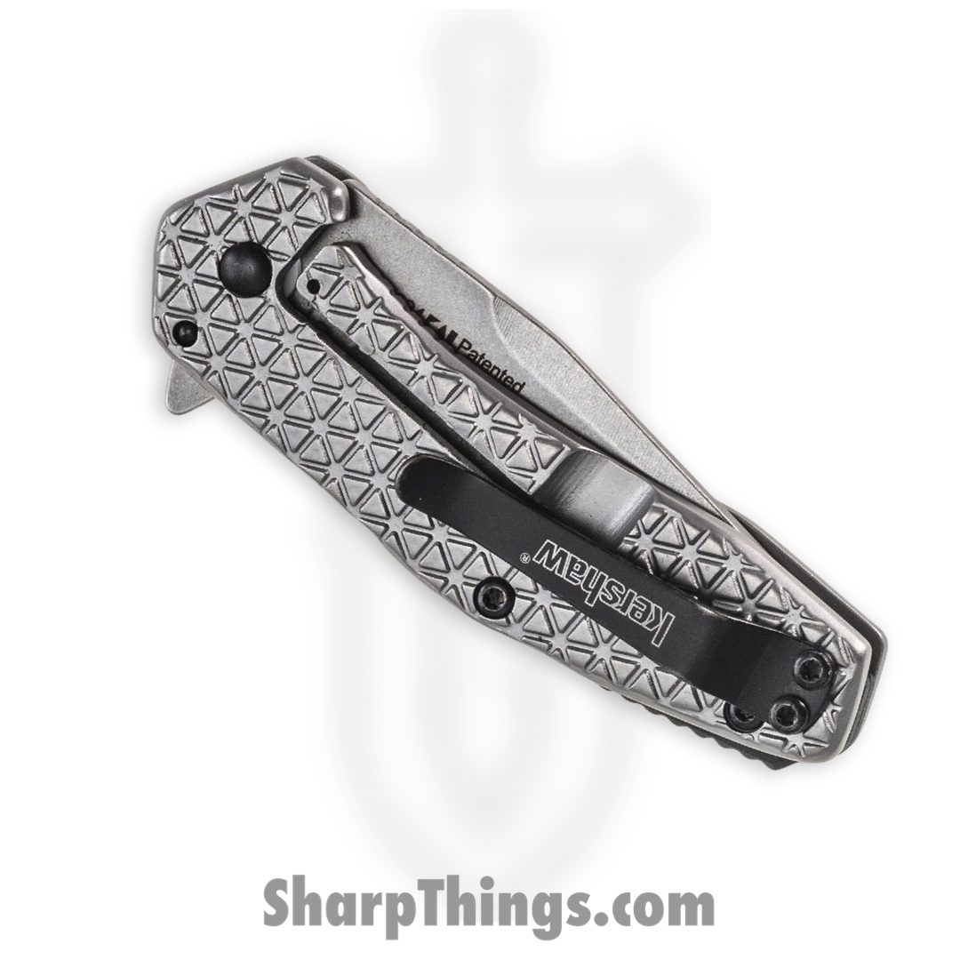 Kershaw - 1324 - Cathode - Folding Knife - 4Cr14 Stonewash American Tanto - Stainless Steel - Silver - Image 3