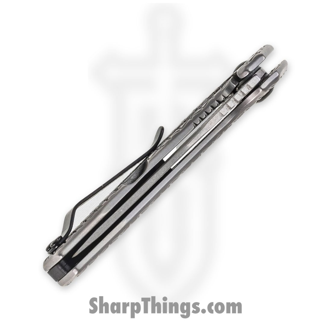 Kershaw - 1324 - Cathode - Folding Knife - 4Cr14 Stonewash American Tanto - Stainless Steel - Silver - Image 4