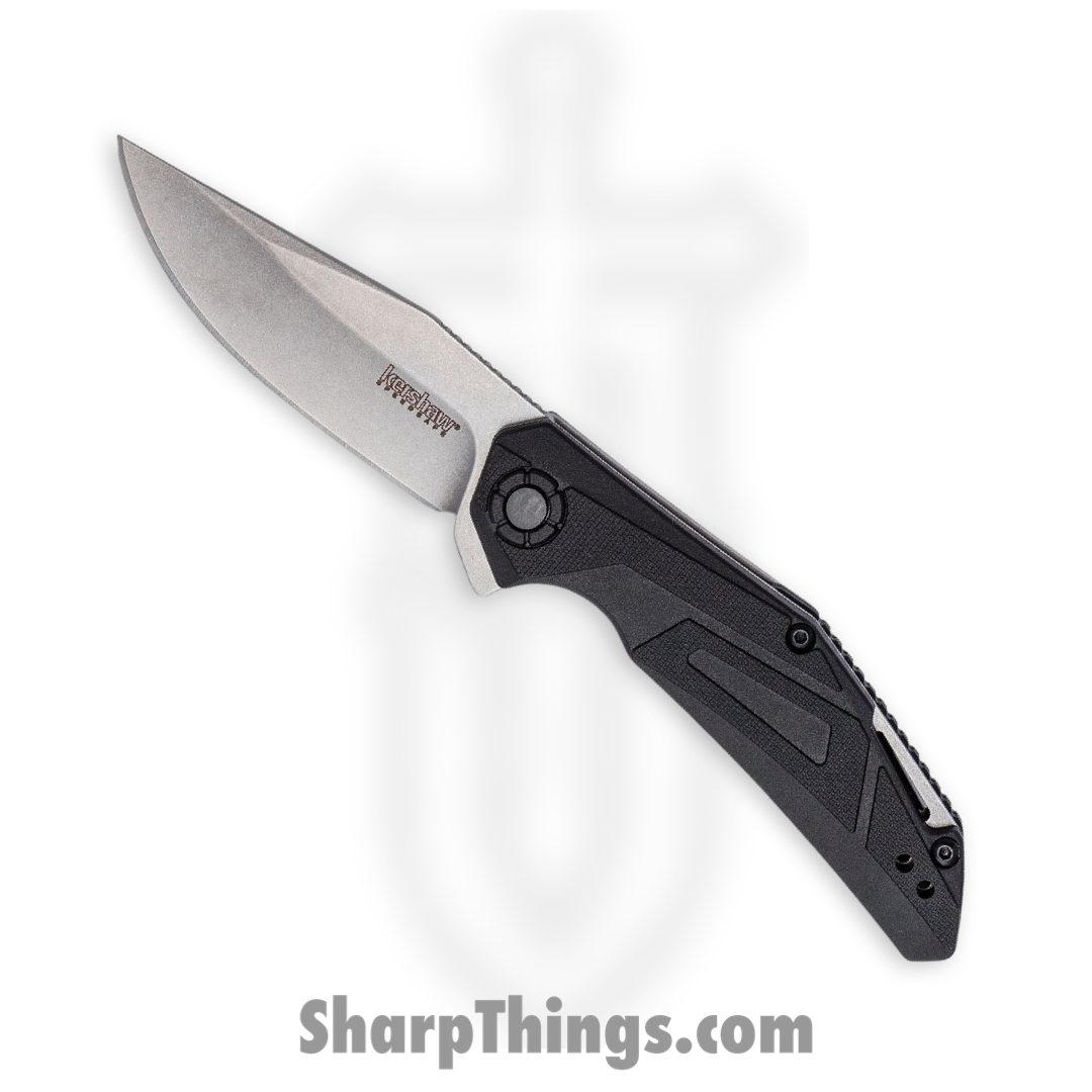 Kershaw - 1370 - Camshaft - Folding Knife - 4Cr14 Stonewash Clip Point - Glass Filled Nylon - Black