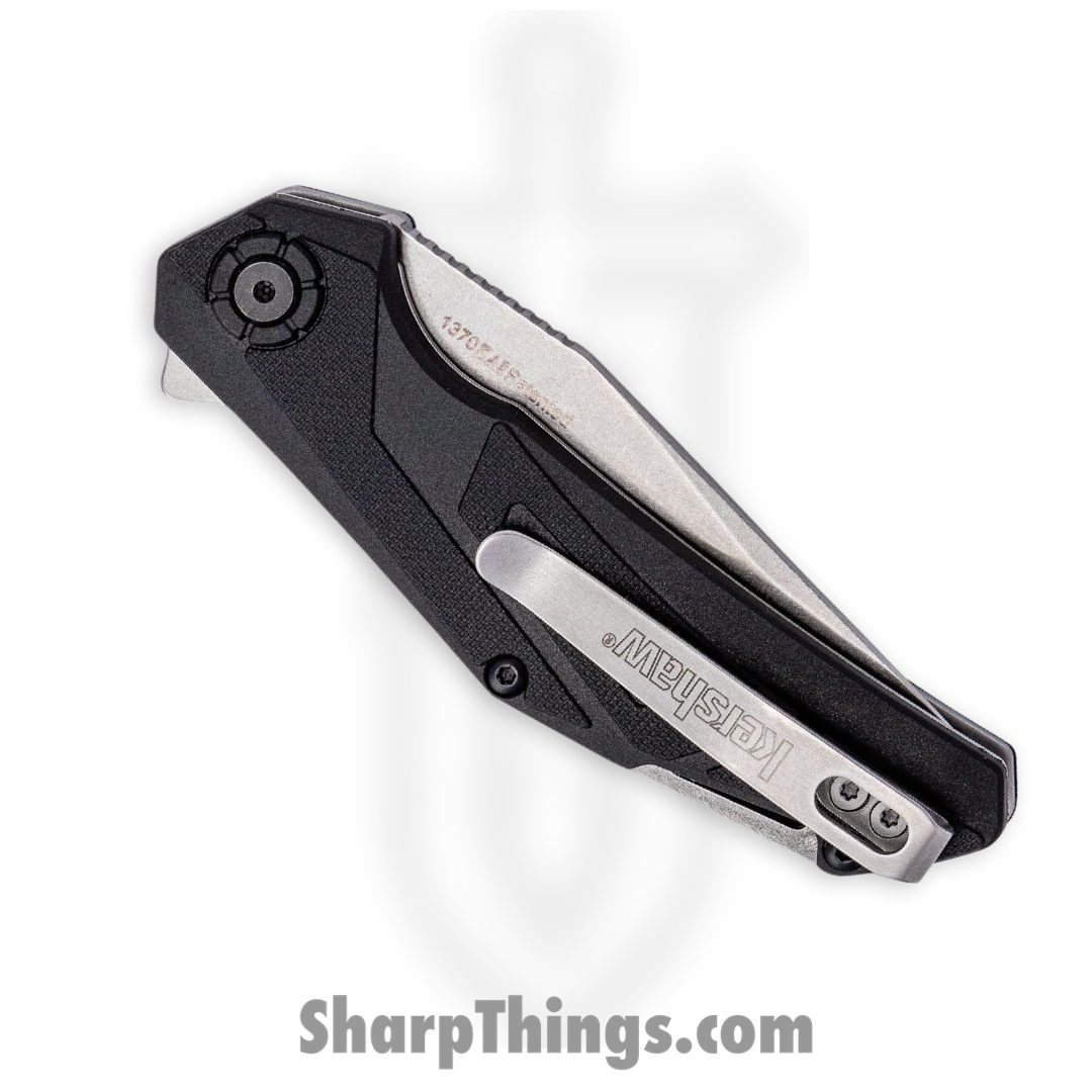 Kershaw - 1370 - Camshaft - Folding Knife - 4Cr14 Stonewash Clip Point - Glass Filled Nylon - Black - Image 3