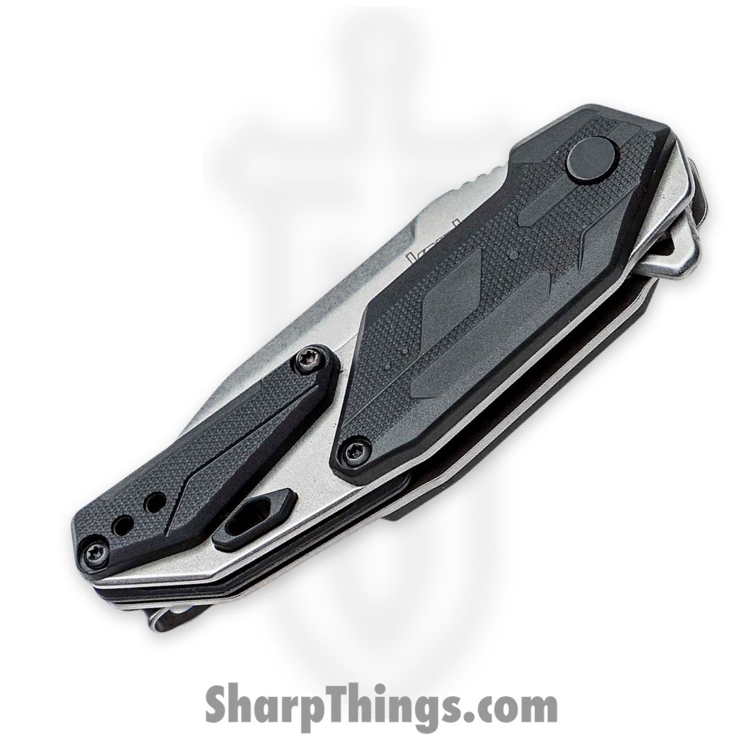 Kershaw - 1401 - Jetpack - Folding Knife - 8Cr13MoV Stonewash American Tanto - Stainless Steel Glass Filled Nylon Overlay - Silver Black - Image 2