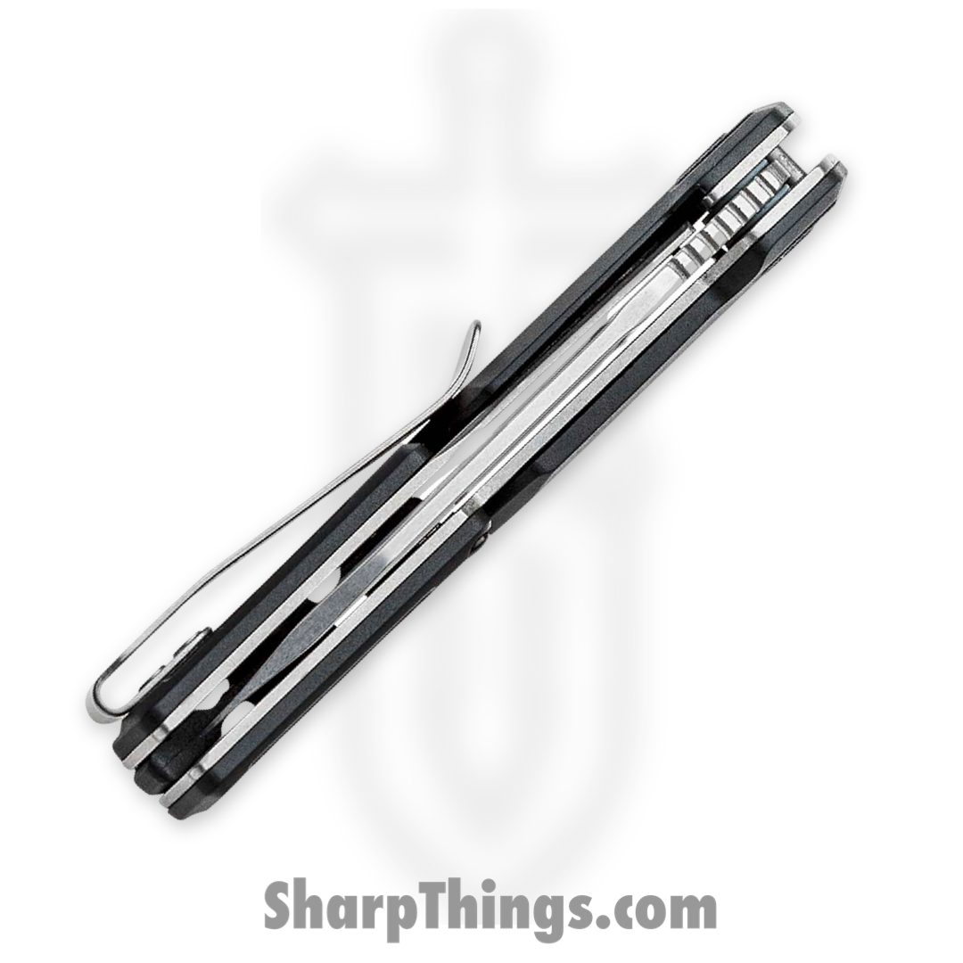Kershaw - 1401 - Jetpack - Folding Knife - 8Cr13MoV Stonewash American Tanto - Stainless Steel Glass Filled Nylon Overlay - Silver Black - Image 4