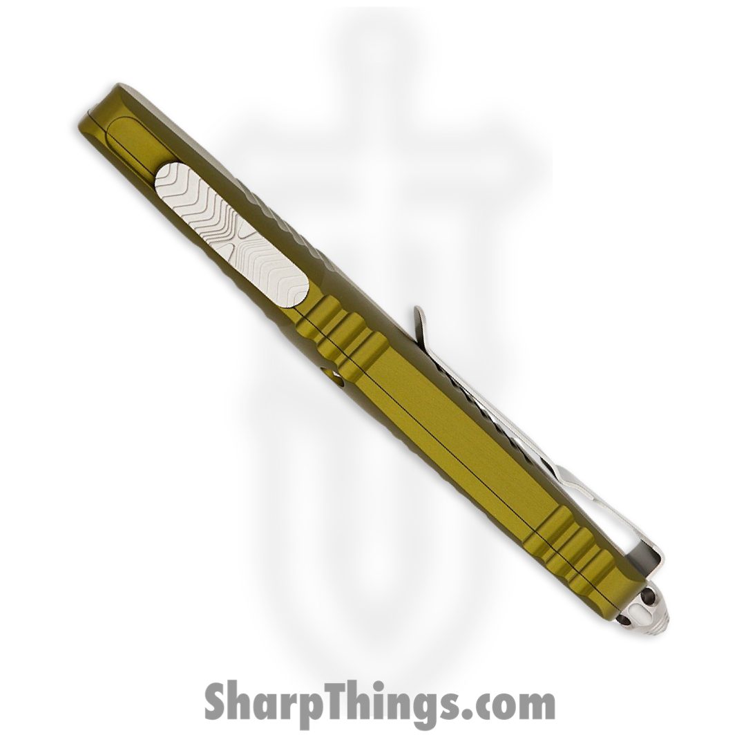 Microtech - 142-11OD - Combat Troodon - OTF Auto - Stonewash Dagger Partially Serrated - 6061 T6 Aluminum - OD Green - Image 5