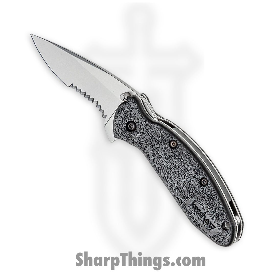 Kershaw - 1620ST - Scallion - Folding Knife - 420HC Bead Blasted Drop Point - Glass Filled Nylon - Black