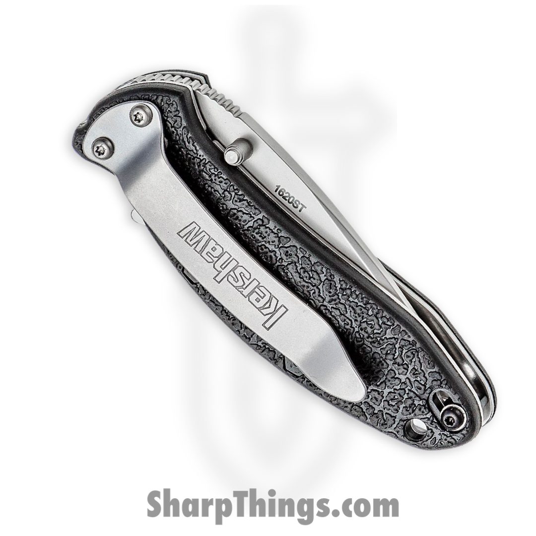 Kershaw - 1620ST - Scallion - Folding Knife - 420HC Bead Blasted Drop Point - Glass Filled Nylon - Black - Image 3