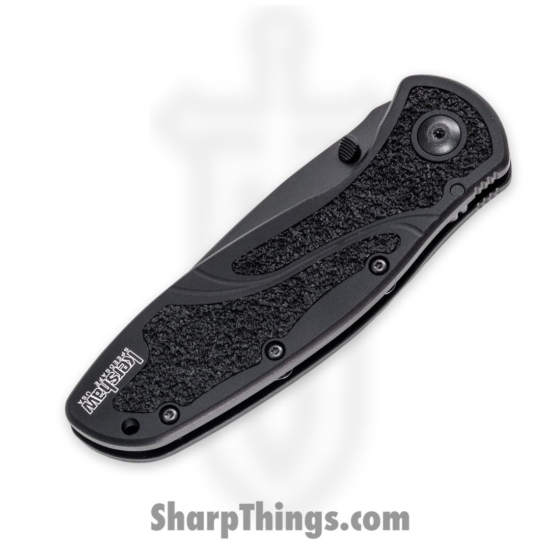 Kershaw - KS1670BLKST - Blur - Folding Knife - 440A SS Coated Drop Point - 6061-T6 Aluminum Trac Tec Inserts - Black - Image 2