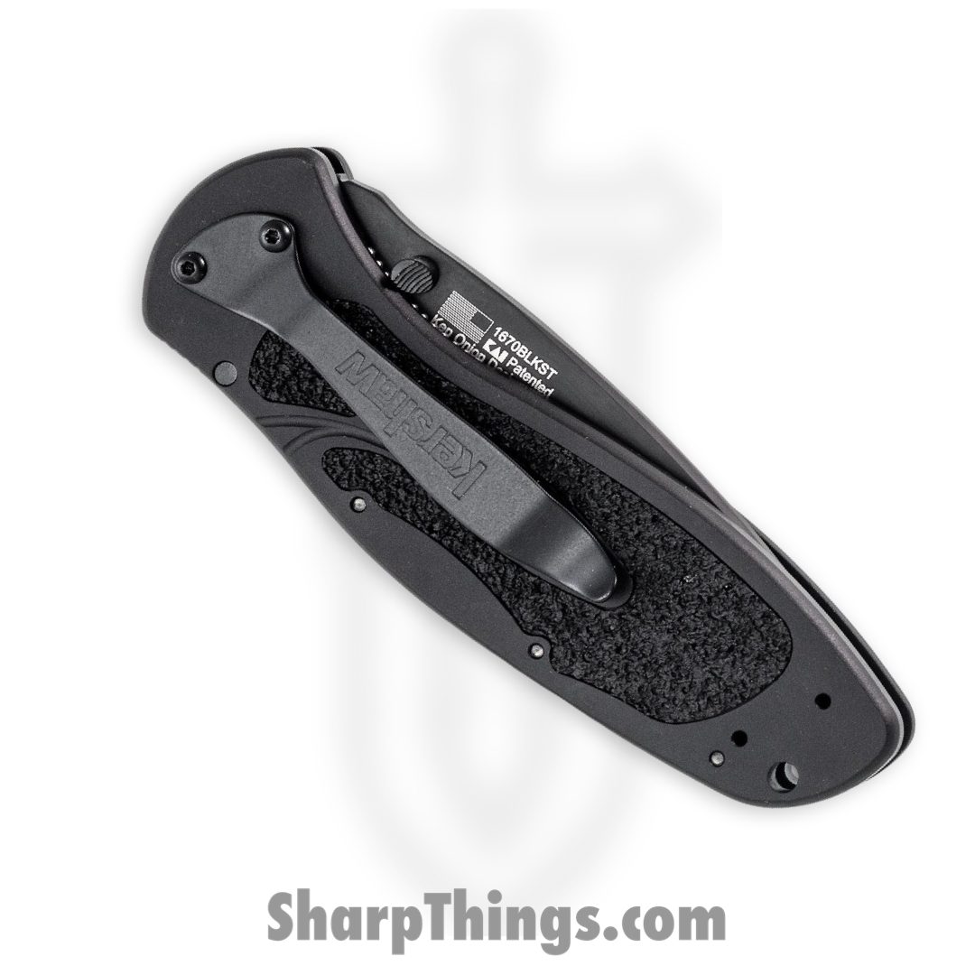 Kershaw - KS1670BLKST - Blur - Folding Knife - 440A SS Coated Drop Point - 6061-T6 Aluminum Trac Tec Inserts - Black - Image 3