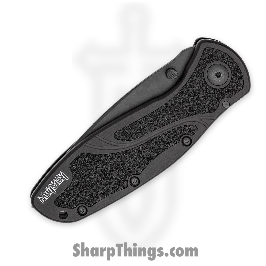 Kershaw - 1670GBBLKST - Blur - Folding Knife - 14C28N Cerakote Drop Point - 6061-T6 Aluminum Trac-Tec Inserts - Black - Image 2