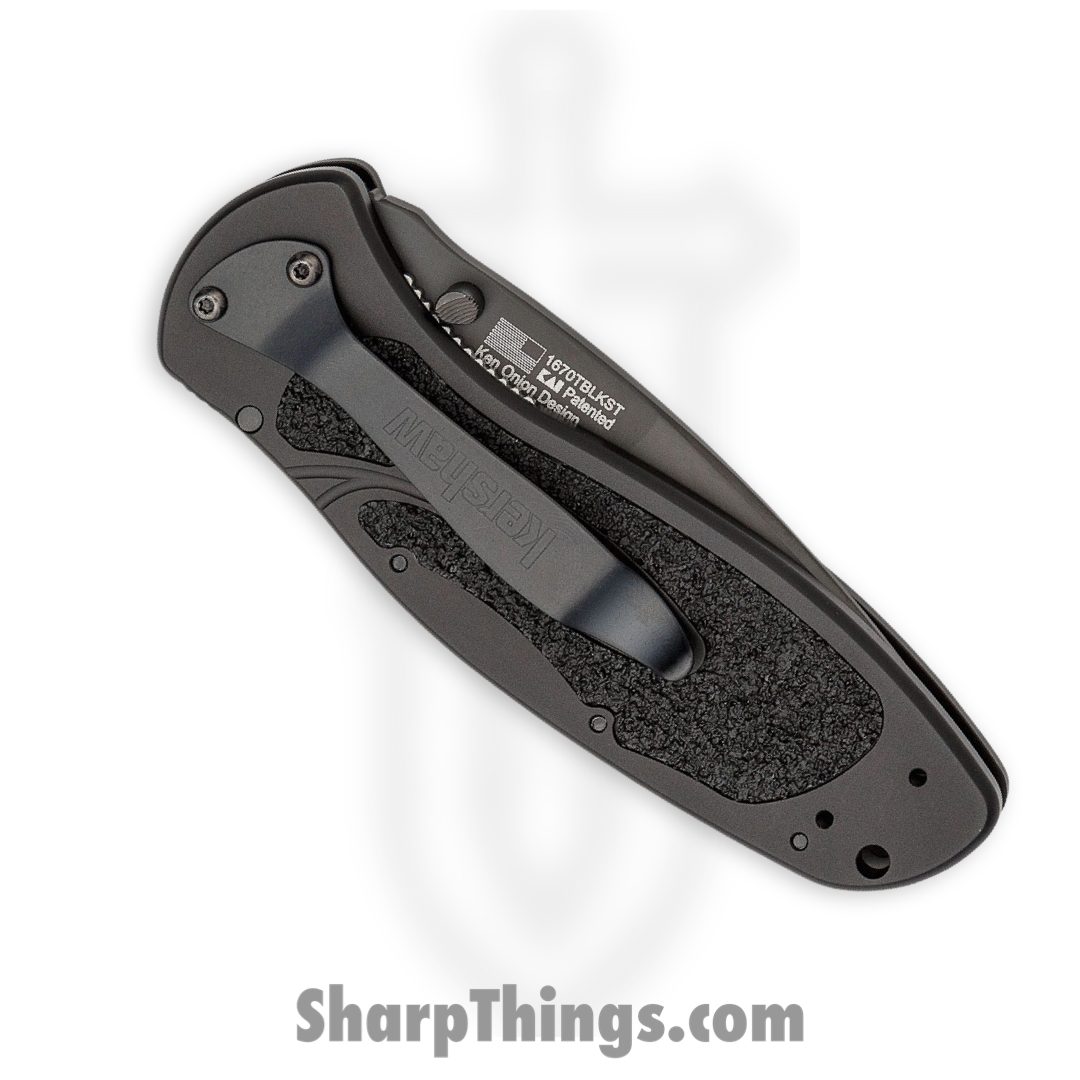 Kershaw - 1670TBLKST - Blur - Folding Knife - 14C28N Cerakote American Tanto - 6061 T6 Aluminum - Black - Image 3