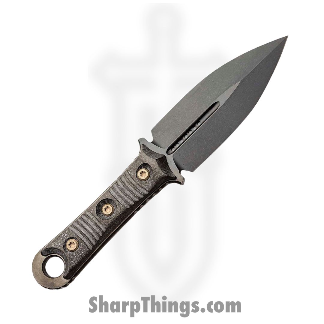 Microtech - 201-1DLCCFS - Signature Series SBD - Fixed Blade Knife - DLC Dagger - Milled Carbon Fiber - Black - Image 2
