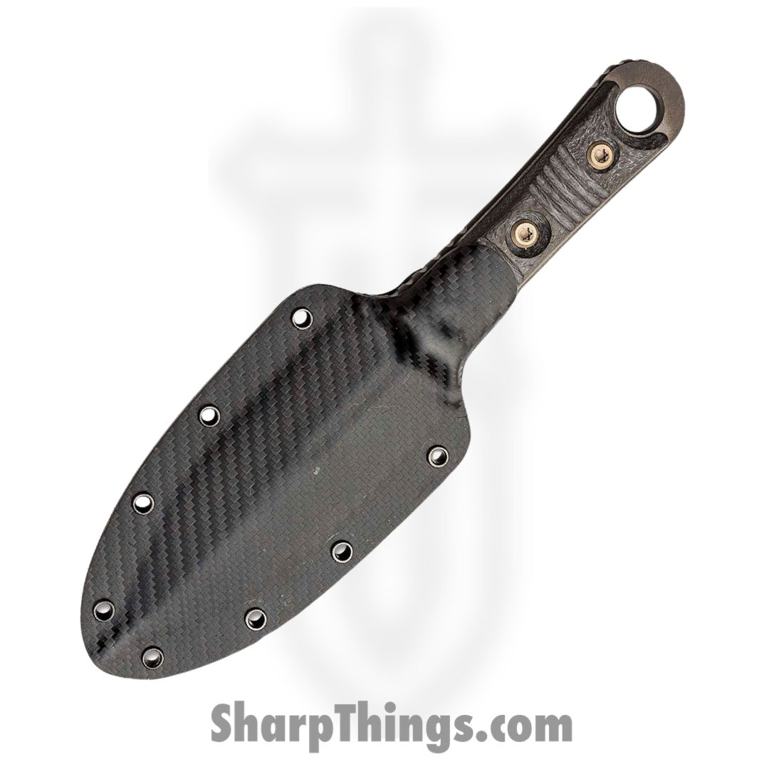 Microtech - 201-1DLCCFS - Signature Series SBD - Fixed Blade Knife - DLC Dagger - Milled Carbon Fiber - Black - Image 3