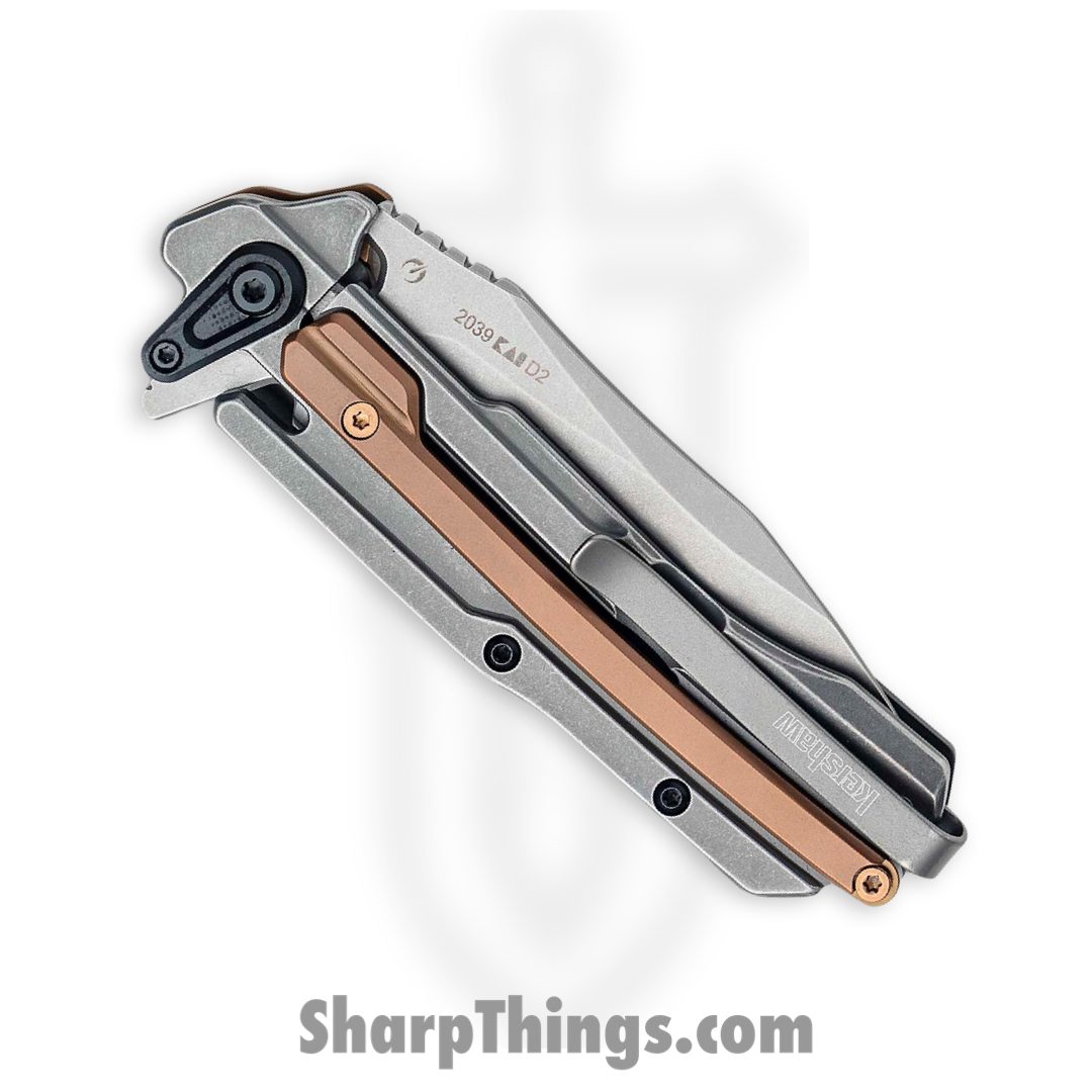 Kershaw - 2039 - Frontrunner - Folding Knife - D2 Stonewash Clip Point - G10 Stainless Steel - Gray Bronze - Image 4