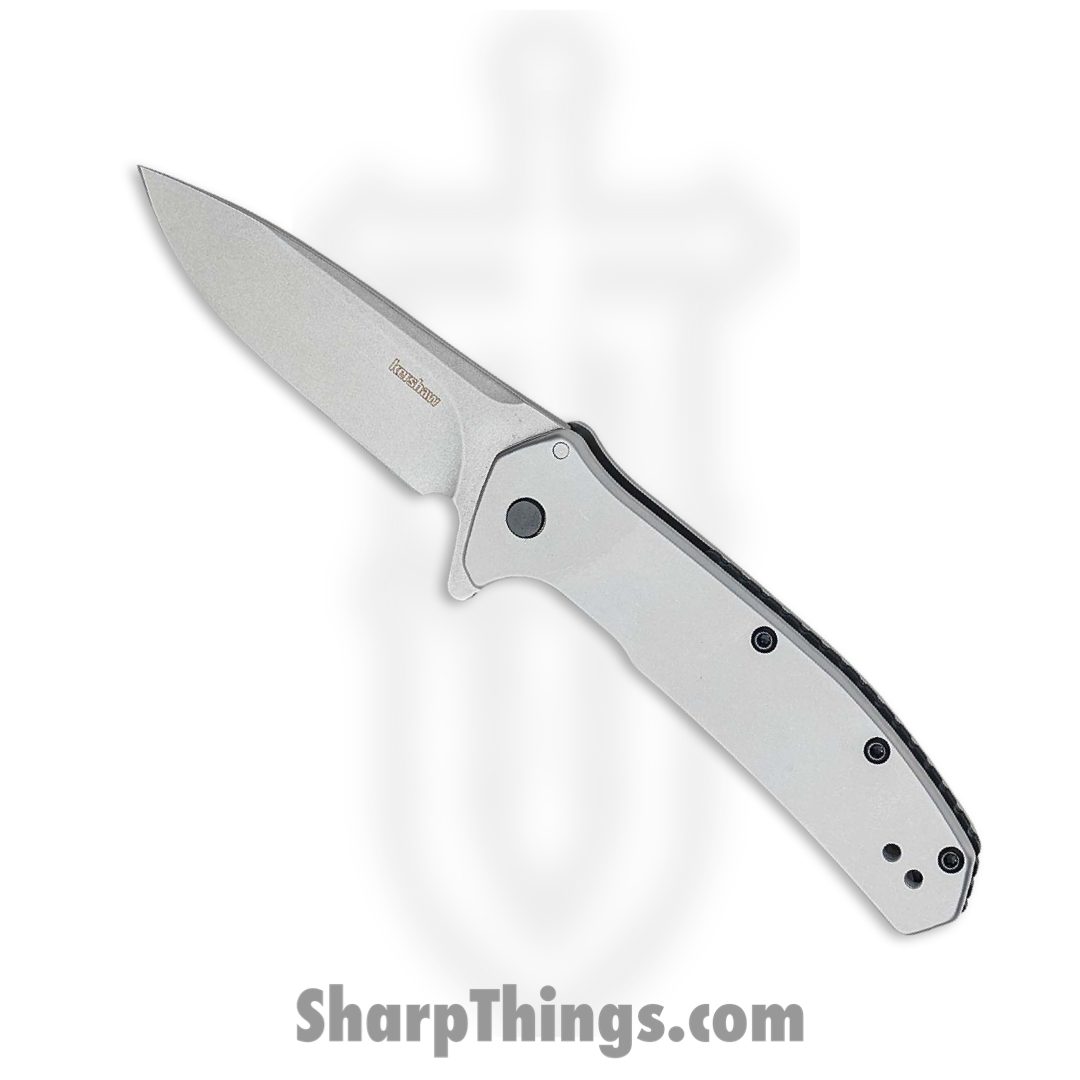 Kershaw - 2044 - Outcome - Folding Knife - 8Cr13MoV Stonewash Clip Point - Stainless Steel - Silver