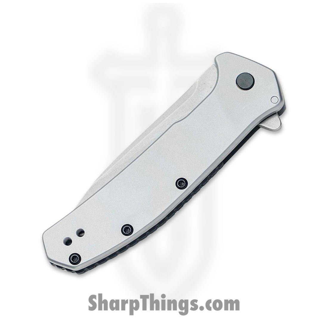 Kershaw - 2044 - Outcome - Folding Knife - 8Cr13MoV Stonewash Clip Point - Stainless Steel - Silver - Image 3