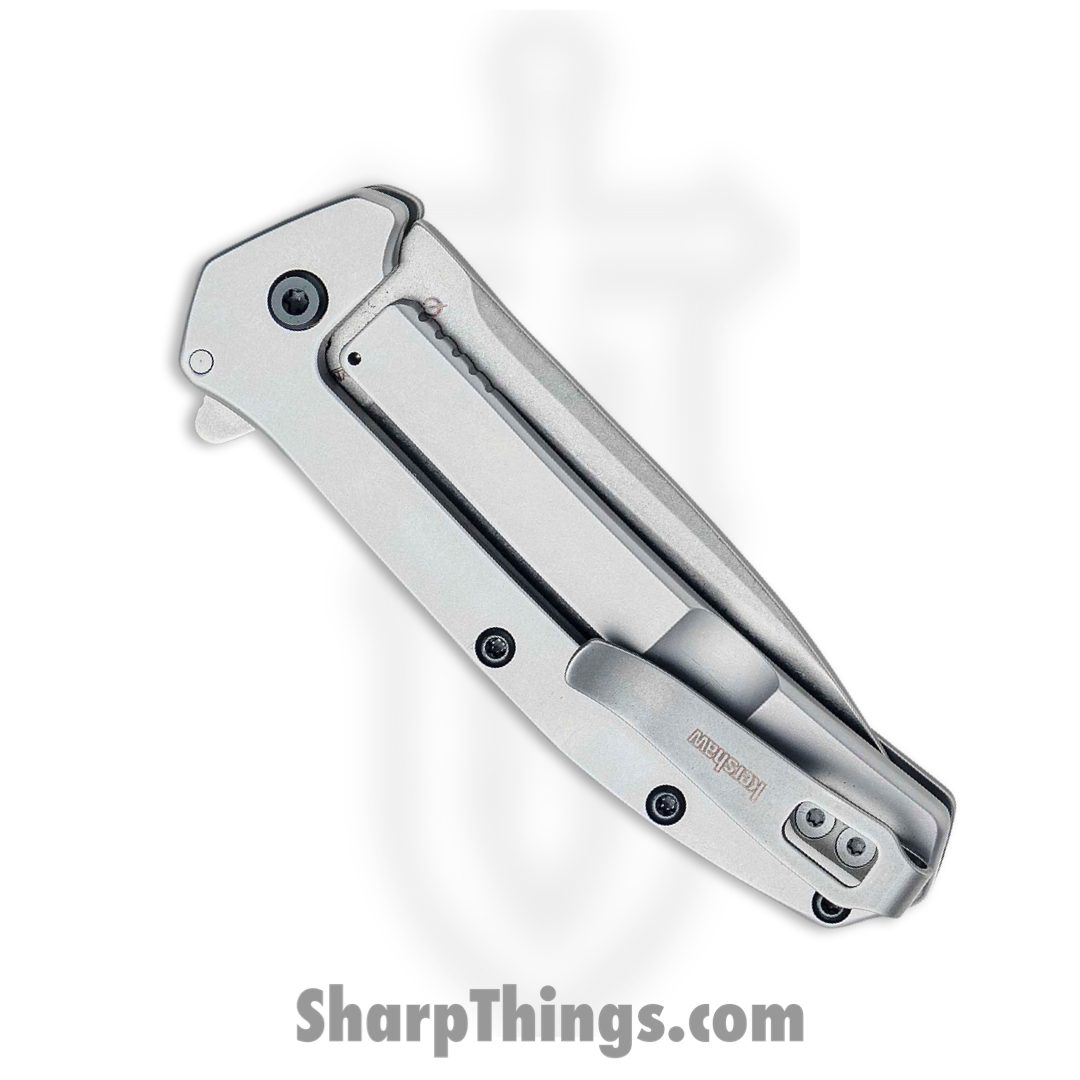 Kershaw - 2044 - Outcome - Folding Knife - 8Cr13MoV Stonewash Clip Point - Stainless Steel - Silver - Image 4