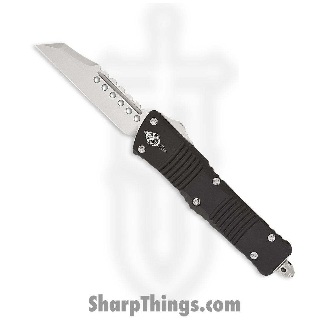 Microtech - 219W-10S - Combat Troodon - OTF Auto - Stonewash Wharncliffe - 6061 T6 Aluminum - Black