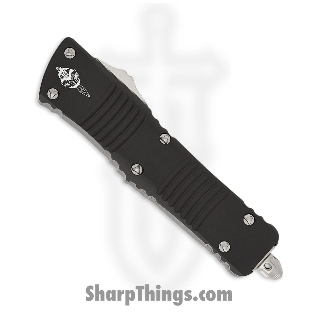 Microtech - 219W-10S - Combat Troodon - OTF Auto - Stonewash Wharncliffe - 6061 T6 Aluminum - Black - Image 3