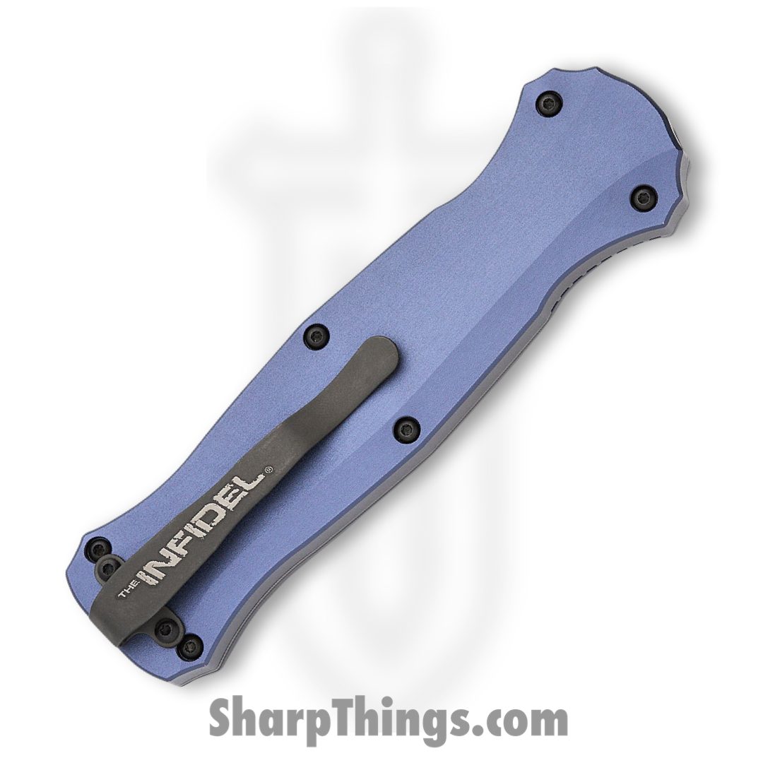 Benchmade - 3300-2301 - Infidel Limited Edition - OTF Auto - CPM S30V Stonewash Double Edge - 6061-T6 Aluminum - Crater Blue - Image 4