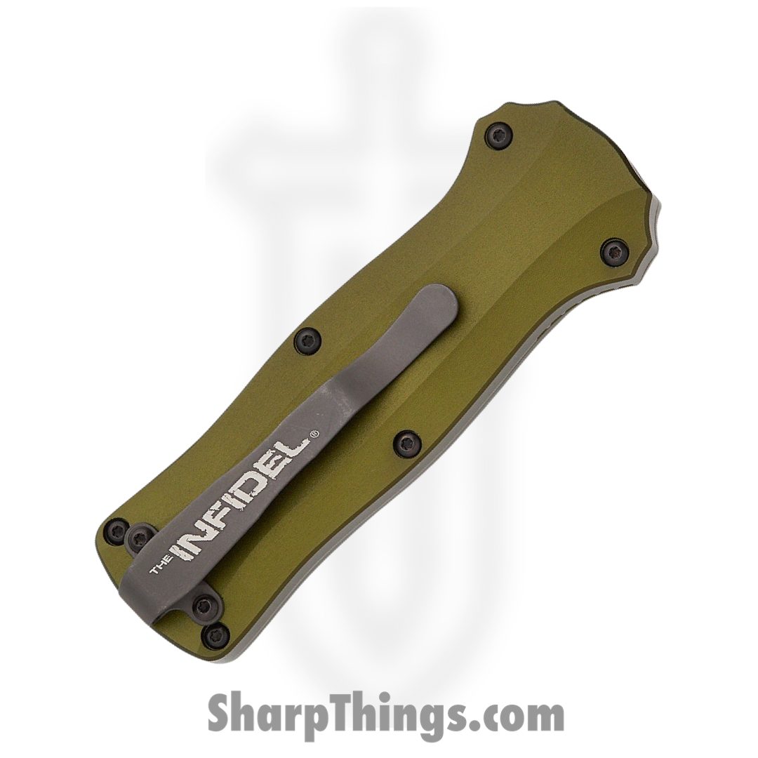 Benchmade - 3350-2302 - Mini Infidel Limited Edition - OTF Auto - CPM S30V Stonewash Double Edge - 6061-T6 Aluminum - Woodland Green - Image 4