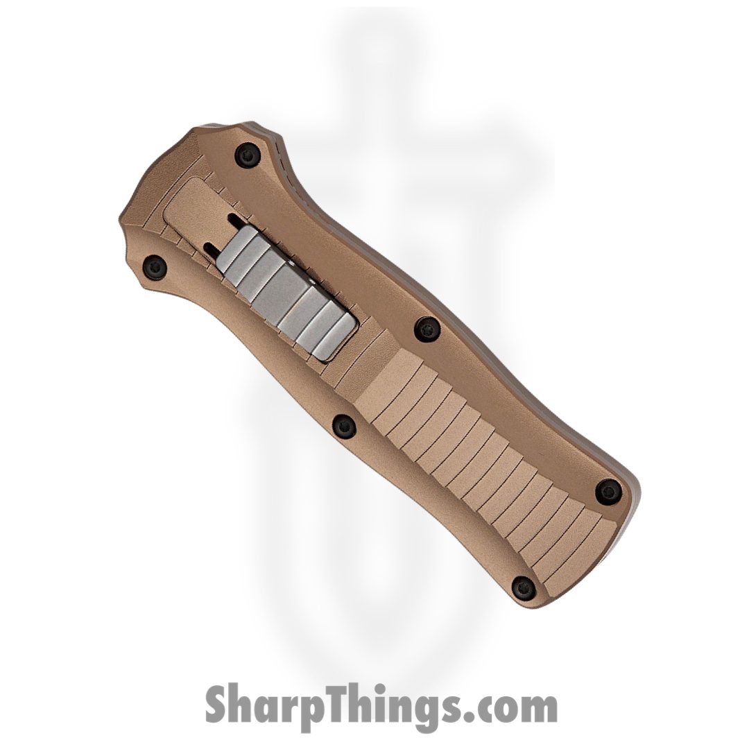 Benchmade - 3350-2303 - Mini Infidel Limited Edition - OTF Auto - CPM S30V Stonewash Double Edge - 6061-T6 Aluminum - Flat Dark Earth - Image 3