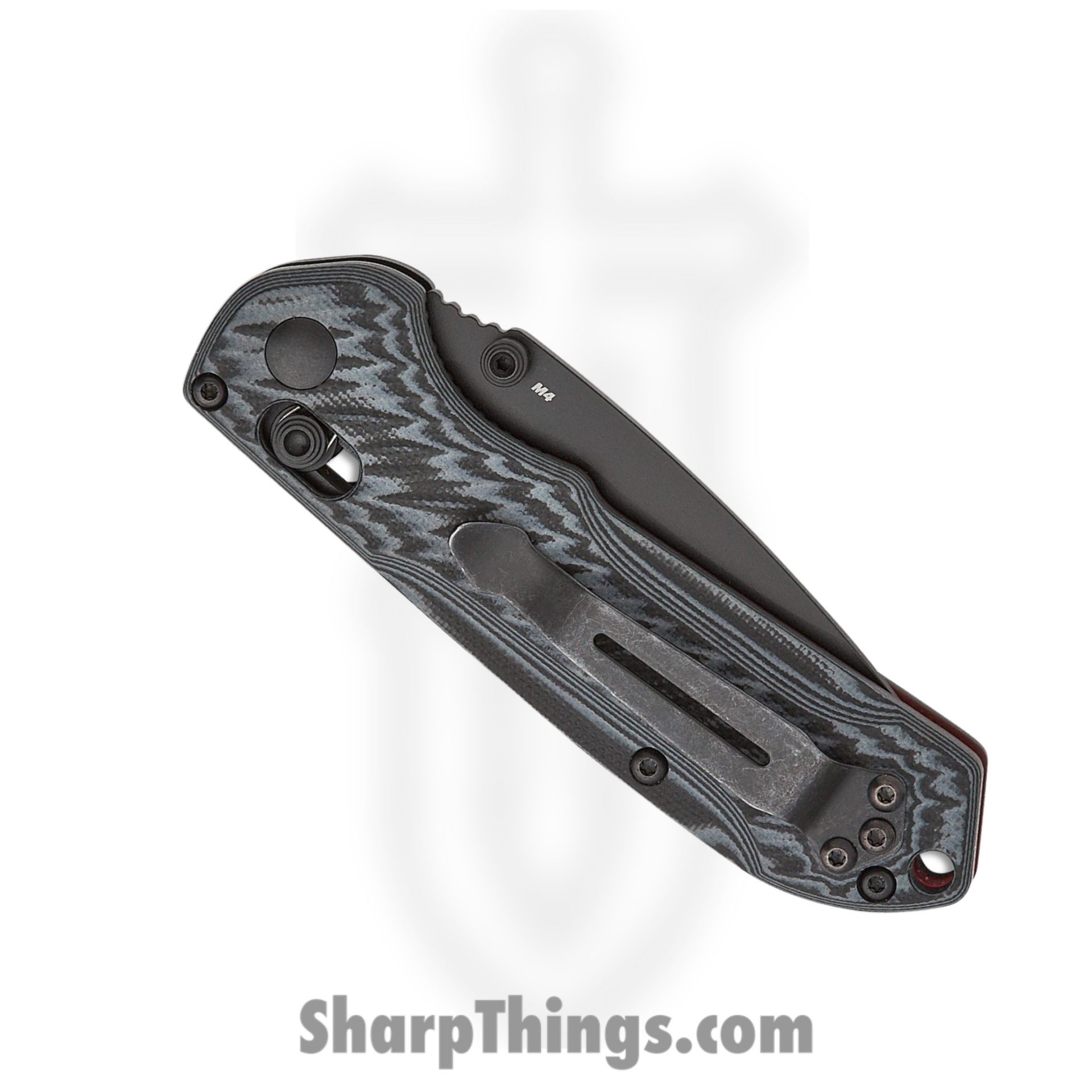 Benchmade - 565BK-02 - Mini Freek - Folding Knife - CPM M4 DLC Drop Point - G10 - Black, Gray, Red - Image 4