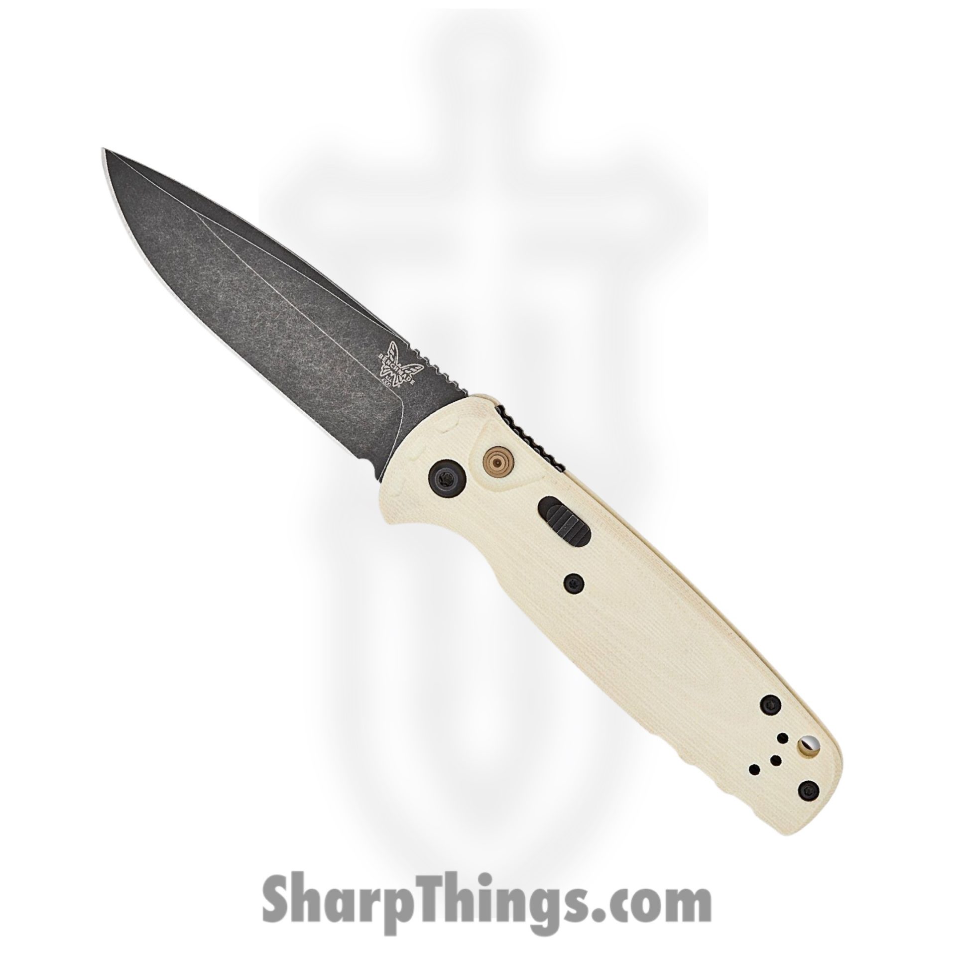 Benchmade - 4300BK-03 - Composite Lite (CLA) - Automatic Knife - CPM Magnacut DLC Drop Point - G10 - Ivory