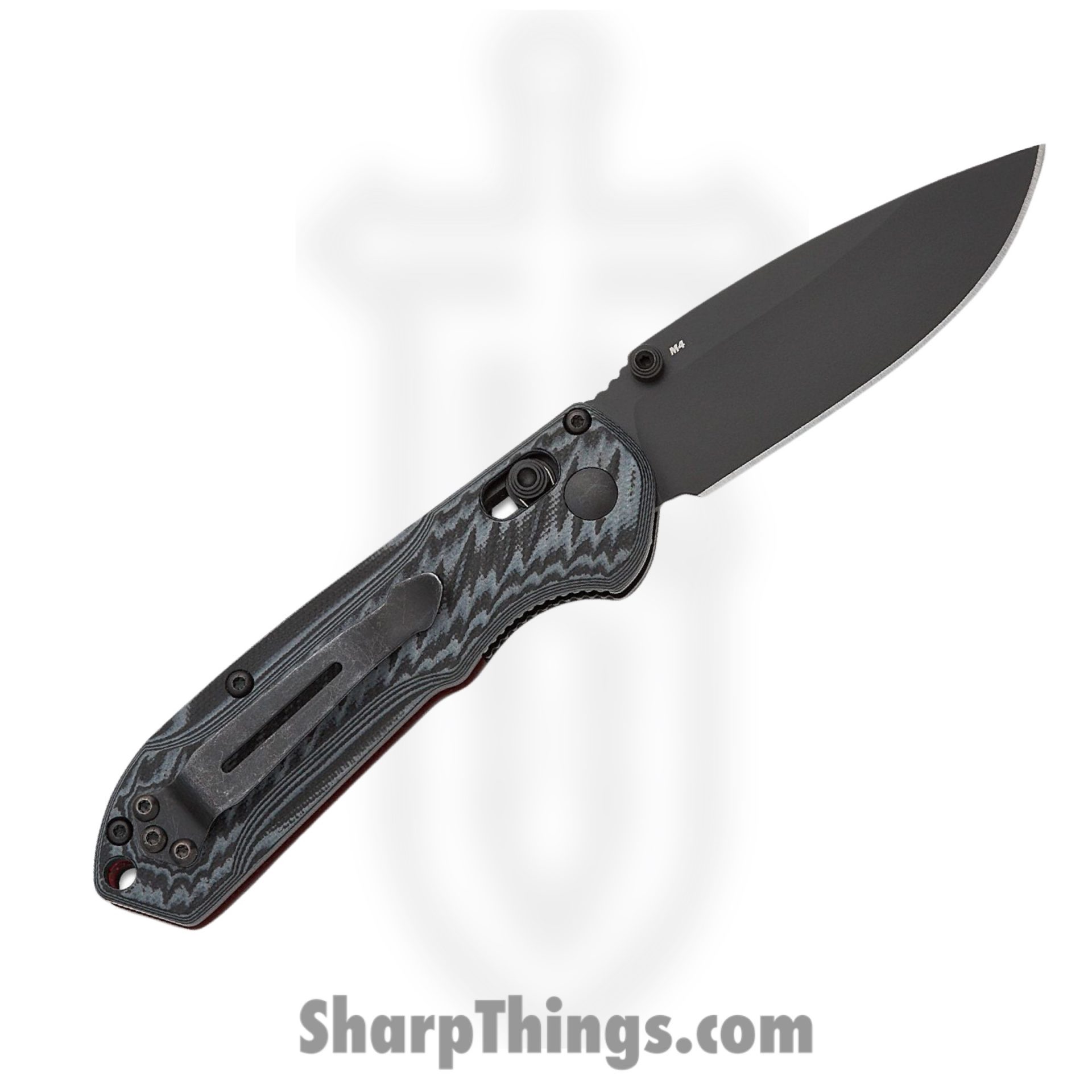 Benchmade - 565BK-02 - Mini Freek - Folding Knife - CPM M4 DLC Drop Point - G10 - Black, Gray, Red - Image 2