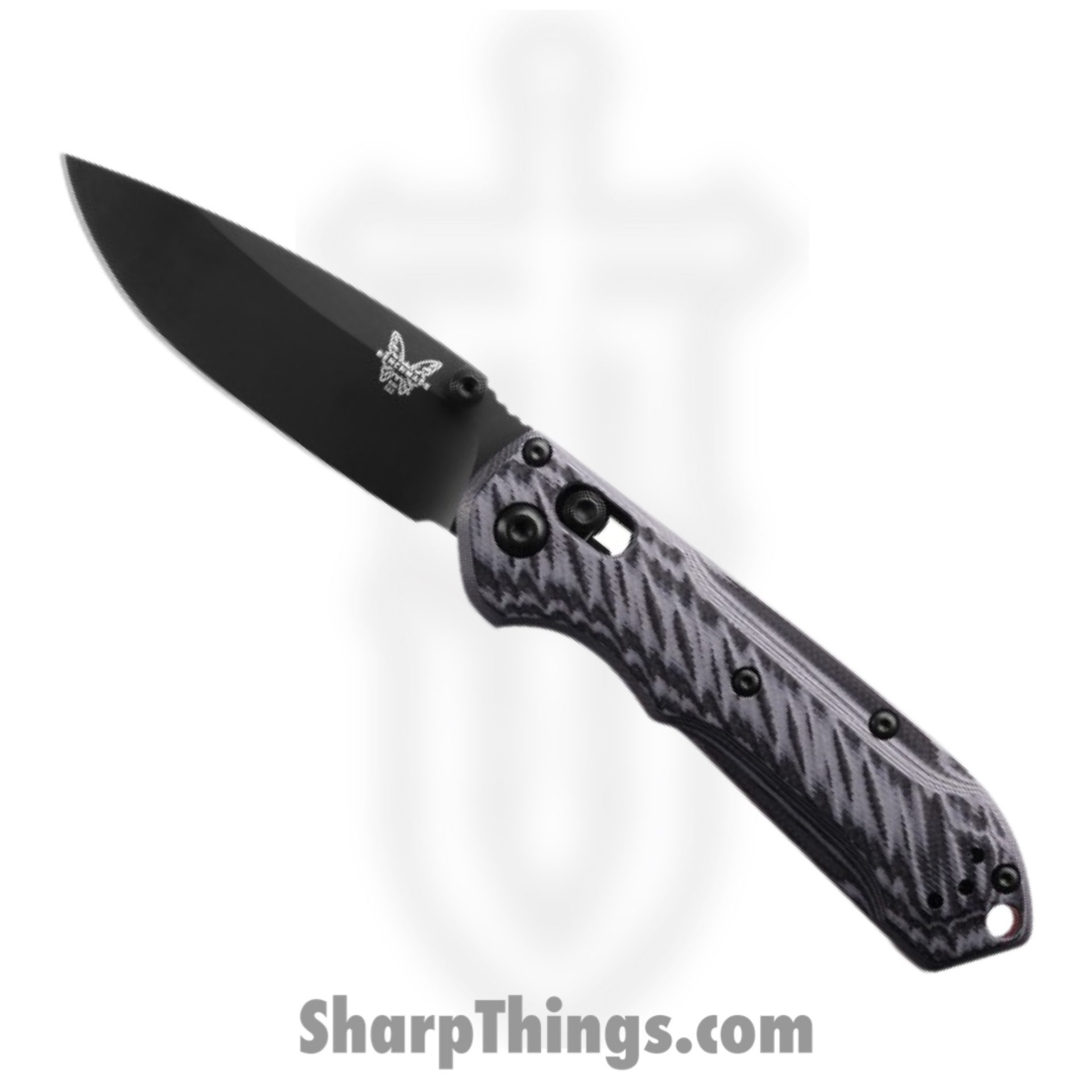 Benchmade - 565BK-02 - Mini Freek - Folding Knife - CPM M4 DLC Drop Point - G10 - Black, Gray, Red