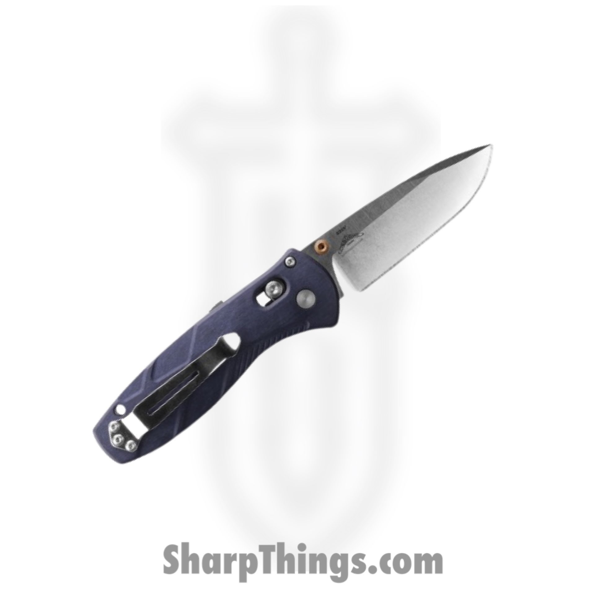 Benchmade - 585-03 - Mini Barrage - Assisted Open Knife - CPM-S30V Satin Drop Point - Valox - Blue Canyon - Image 3