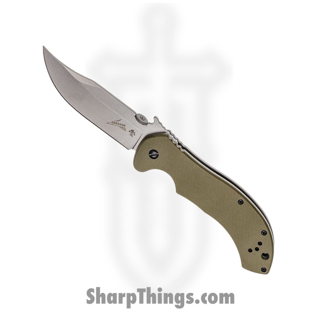 Kershaw - 6030 - CQC-10K - Folding Knife - 8Cr14MoV Stonewash Bowie - G10 410 Stainless Steel - Olive