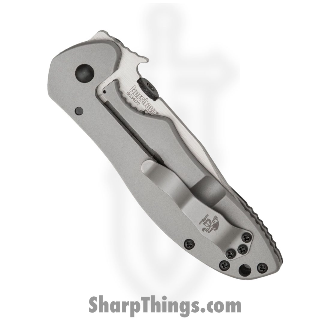 Kershaw - 6034D2 - CQC-6K D2 - Folding Knife - D2 Stonewash Drop Point - G10 410 Stainless Steel - Black - Image 3