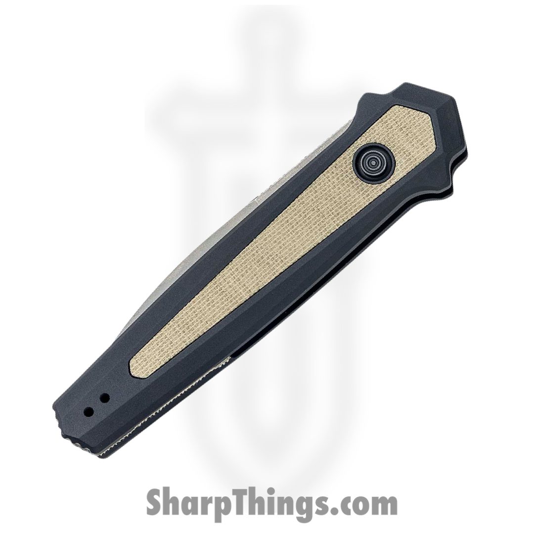 Kershaw - 7950 - Launch 15 - Automatic Knife - CPM MagnaCut BlackWash™ Spear Point - 6061-T6 Aluminum Micarta Inserts - Black|Tan - Image 3