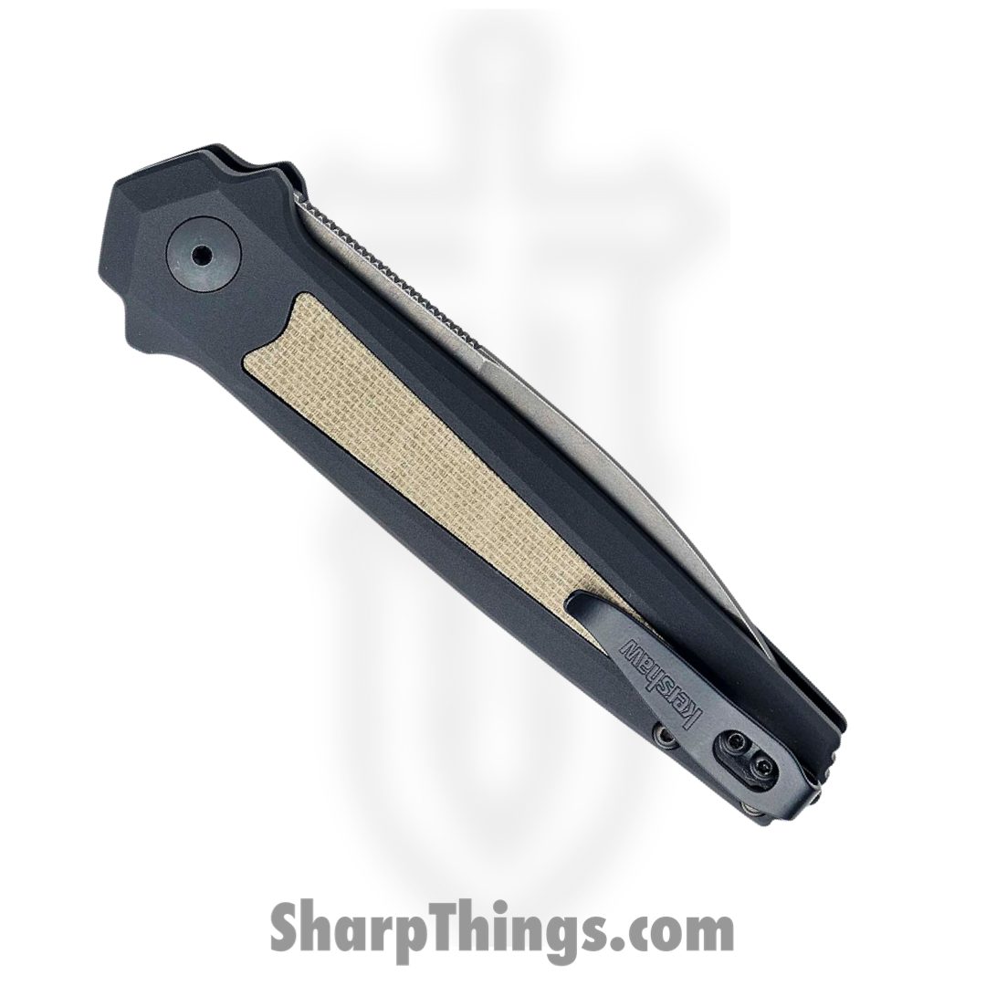Kershaw - 7950 - Launch 15 - Automatic Knife - CPM MagnaCut BlackWash™ Spear Point - 6061-T6 Aluminum Micarta Inserts - Black|Tan - Image 4