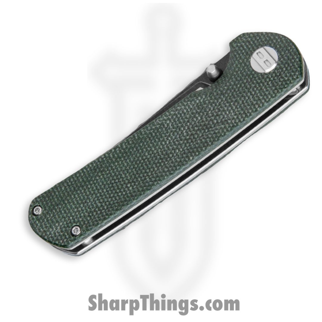 Bestech Knives - BTKG31B2 - Sledgehammer Linerlock - Folding Knife - D2 Black Stonewashed Tanto - Micarta - Green - Image 2