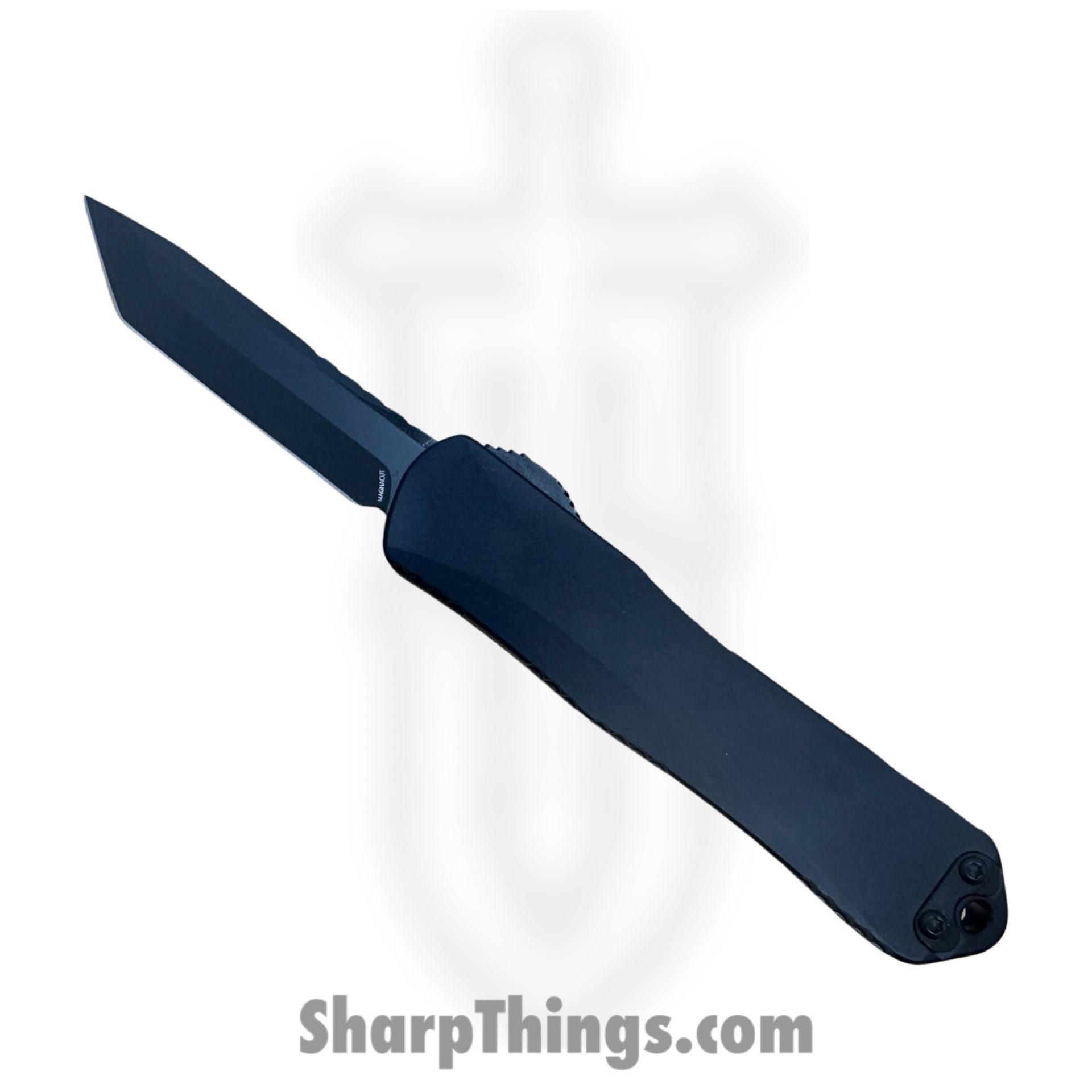 Heretic Knives - H027-6A-T - Manticore E - OTF Auto - Magnacut DLC Tanto - 6061 T6 Aluminum - Black
