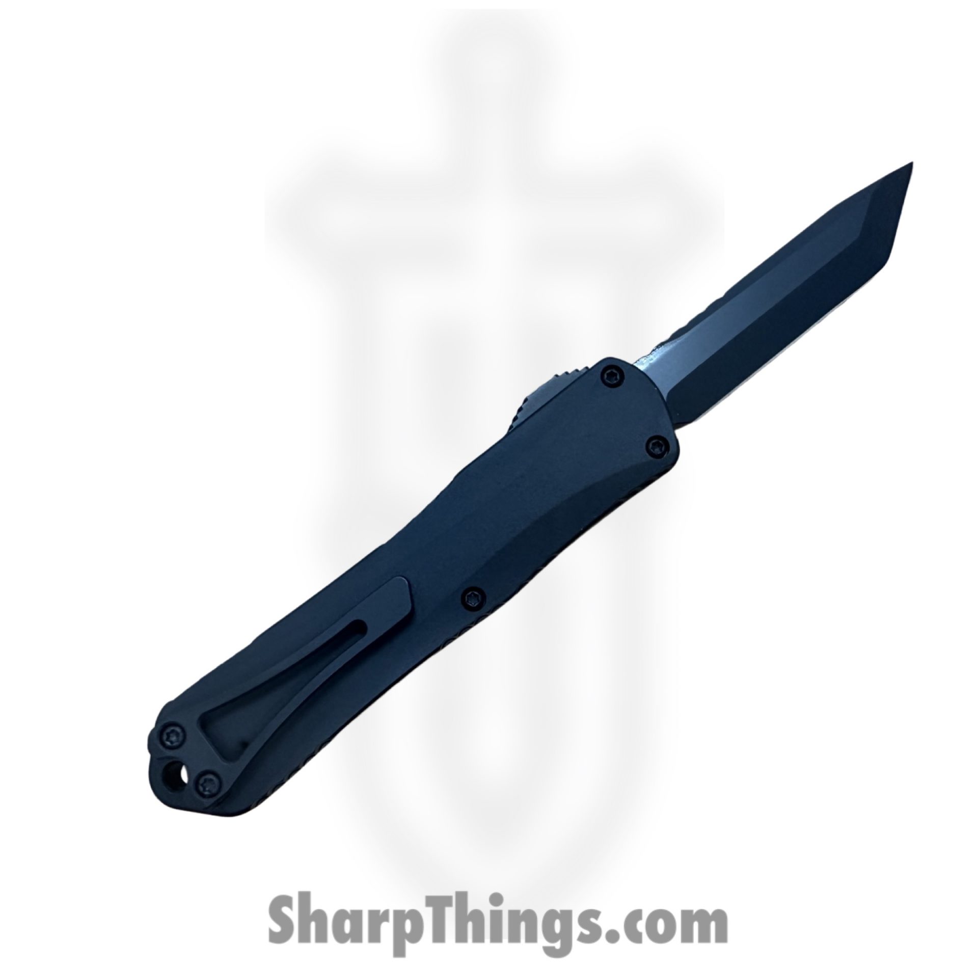 Heretic Knives - H027-6A-T - Manticore E - OTF Auto - Magnacut DLC Tanto - 6061 T6 Aluminum - Black - Image 2